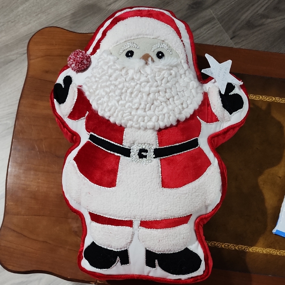 Festive Santa Claus Holiday Pillow